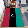 Colorful Carpet with Geometric Shapes Circle Triangle Square Pattern Design Suitable for Use As an Anti-slip for Living Room Bedroom Sofas