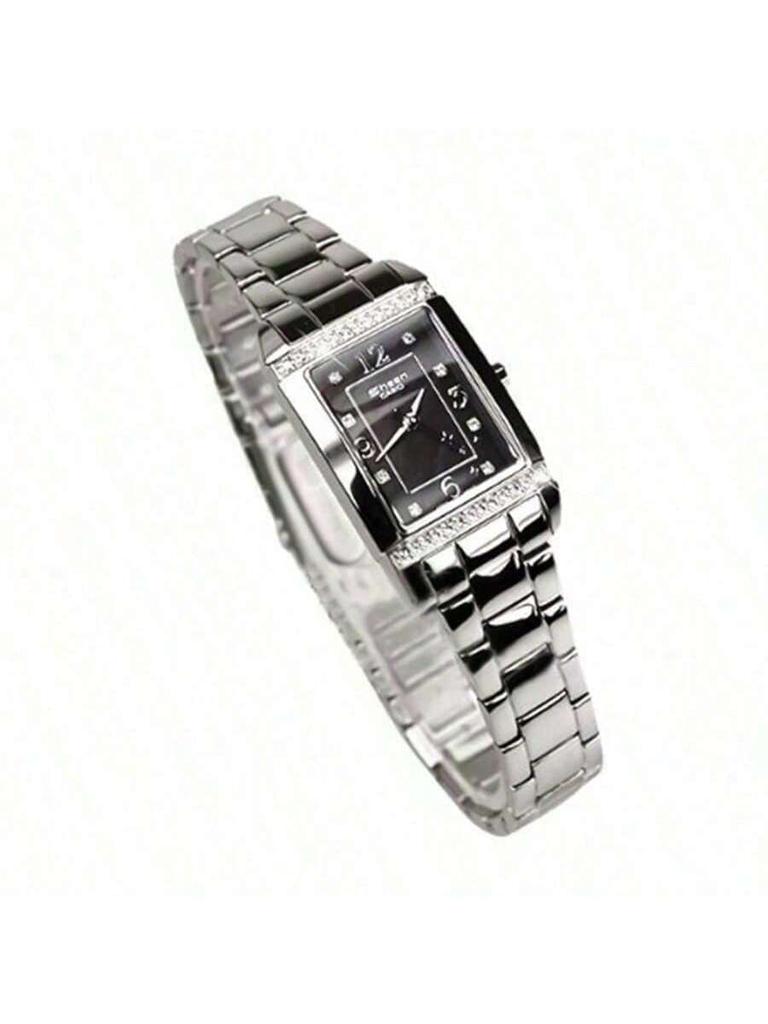 Casio - Stainless Steel Strap Black Dial Women's Quartz Watch SHN-4016D-1ADS