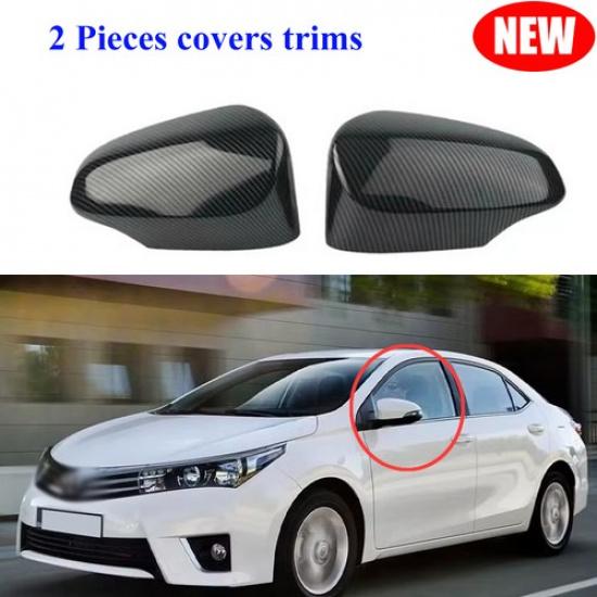 Для 2014-19 Toyota Corolla Седан Глянцевые Накладки на Боковые Зеркала из Углеродного Волокна 2 шт.