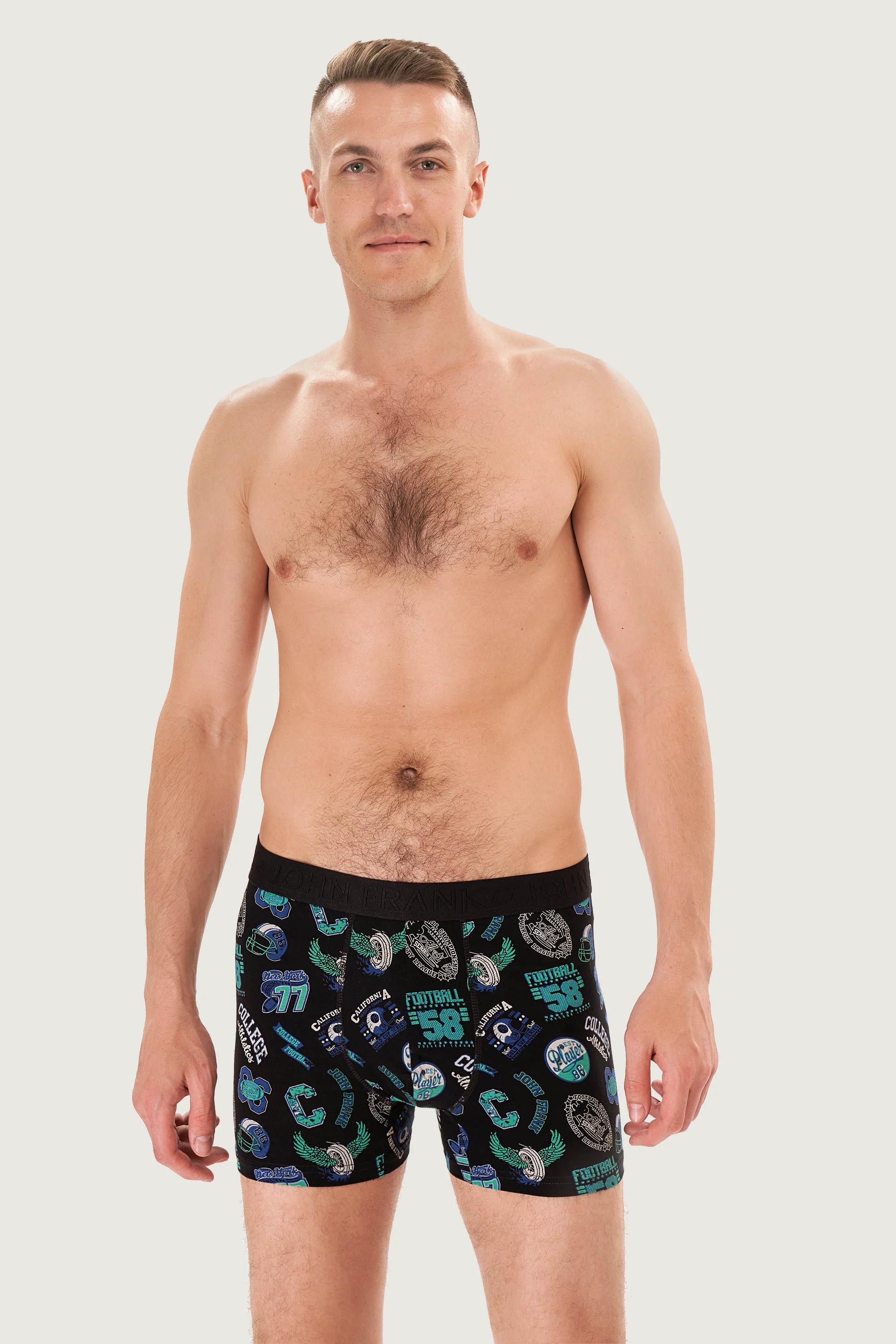 

Боксери труси, 3 штуки John Frank (76803) 50(L) різнокольорові кольору