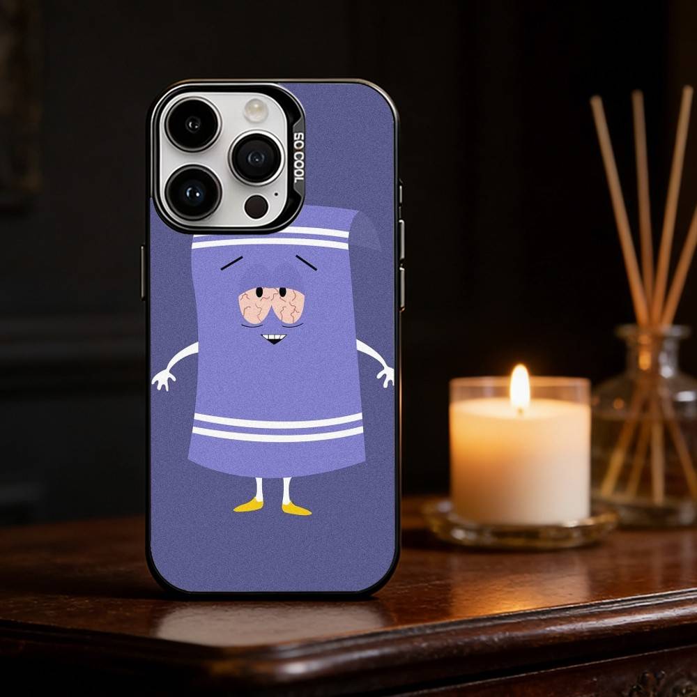 S-South Park T-Towelie Phone Case For iPhone 17 16 15 14 13 12 11 Pro Max Plus Silver Matte Black Cover