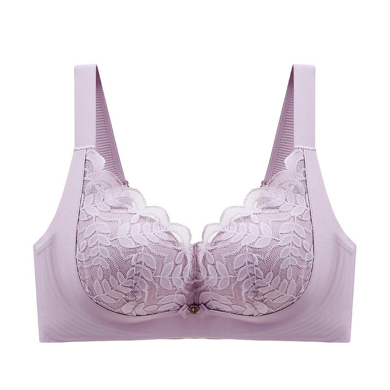 Soft Support Bra for Women Gathering Seamless Bra for Women No Steel Ring Lace Bra for Women