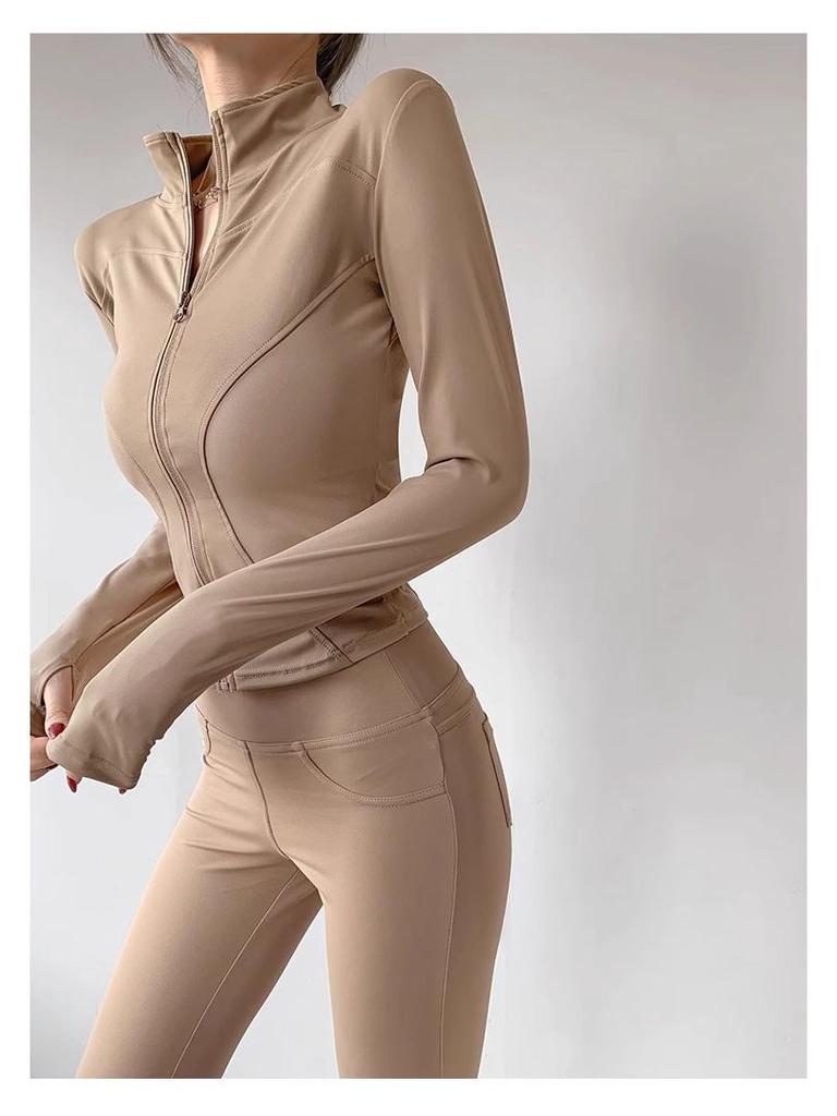 Giacca Sportiva da Donna Asciugatura Rapida Protezione UV Vestibilità Slim per Yoga e Corsa