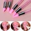 5PCS Dual-Headed Silicone Nail Art Brushes Sculpture Pen Rhinestone Gem Picker Wax Pen Nail Dotting Polishing Drawing Tools
