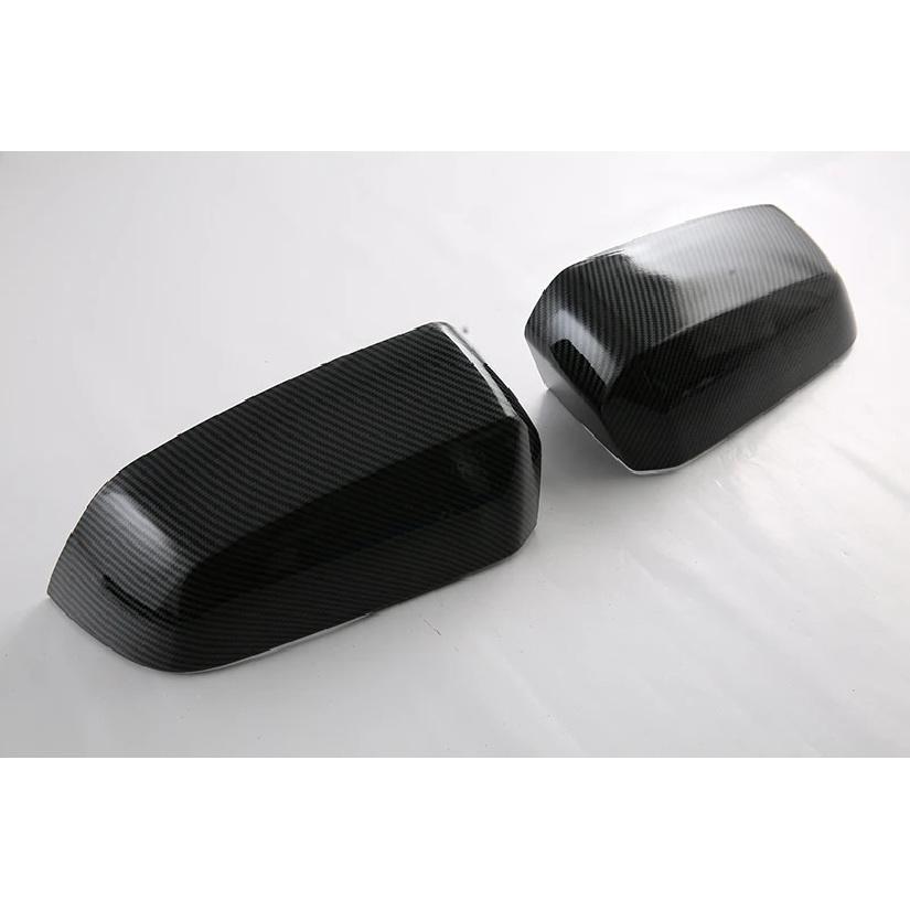 For Ford Ranger Everest  2024 Car Accessories Carbon Fiber Style Door Side Mirror Cover Trim Rear View Cap Overlay Molding