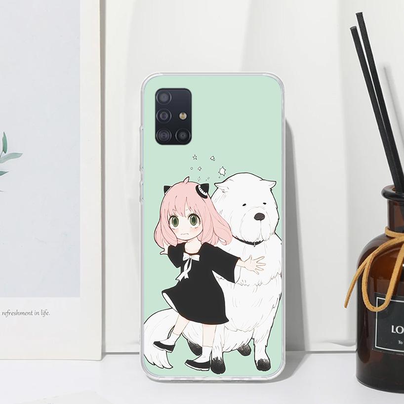 Spy Family Anya Cute Phone Case For Samsung Galaxy A52 A42 A32 A22 A12 A02S A72 A51 A50S A41 A31 A21S A71 A40 A30S A20S A10S A70