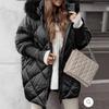 Women's explosive temperament winter hooded clothes cardigan jacket new
