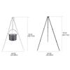 Triangle Support Camping Cooking Tripod 3 Section Camping Kitchenware Tripod  Team and Family