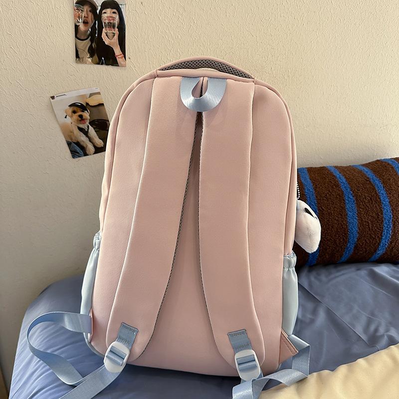 Schoolbag high value large capacity backpack female universal student schoolbag waterproof wear-resistant pain bag light fashion backpack wholesale