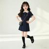 Girls' POLO Collar Summer Dress: Trendy, Elegant Academy Style Princess Dress
