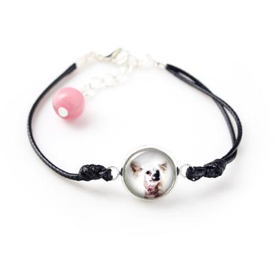 Chinese Crested Dog, Puff - Bracelet with Your Photo Handmade, Unique Jewelry from the Brand