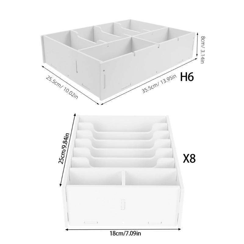 Multipurpose Plastic Organizers Box With Removable Partitions For Cash Jewelry And Document Storage