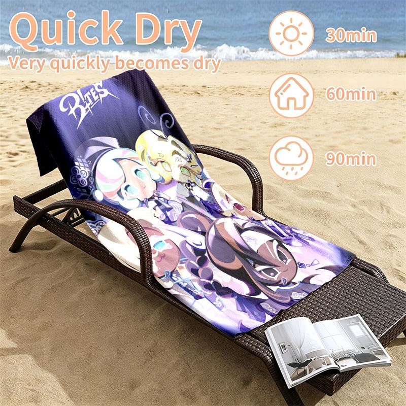 Cookie Run Kingdom Beach towels also serve as bath towels summer essential a musthave for the outdoors the beach and the pool