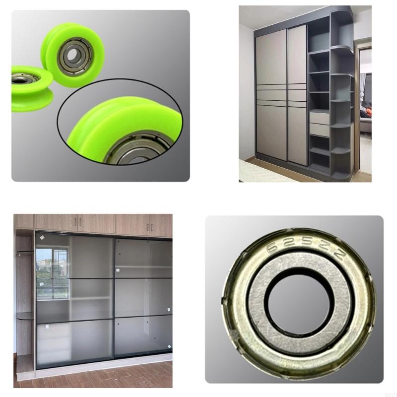 16Pcs/Pack Low Noise Sliding Door Rollers With Rustproof Design For Long Lastingly Performances On Rails and Track M4YD