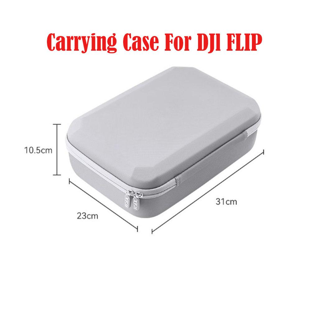 

For DJI Flip Storage Bag Protective Carrying Case PU Leather Drop-resistant Hard Shell Handbag for DJI Flip Drones Accessories світло-сірого кольору