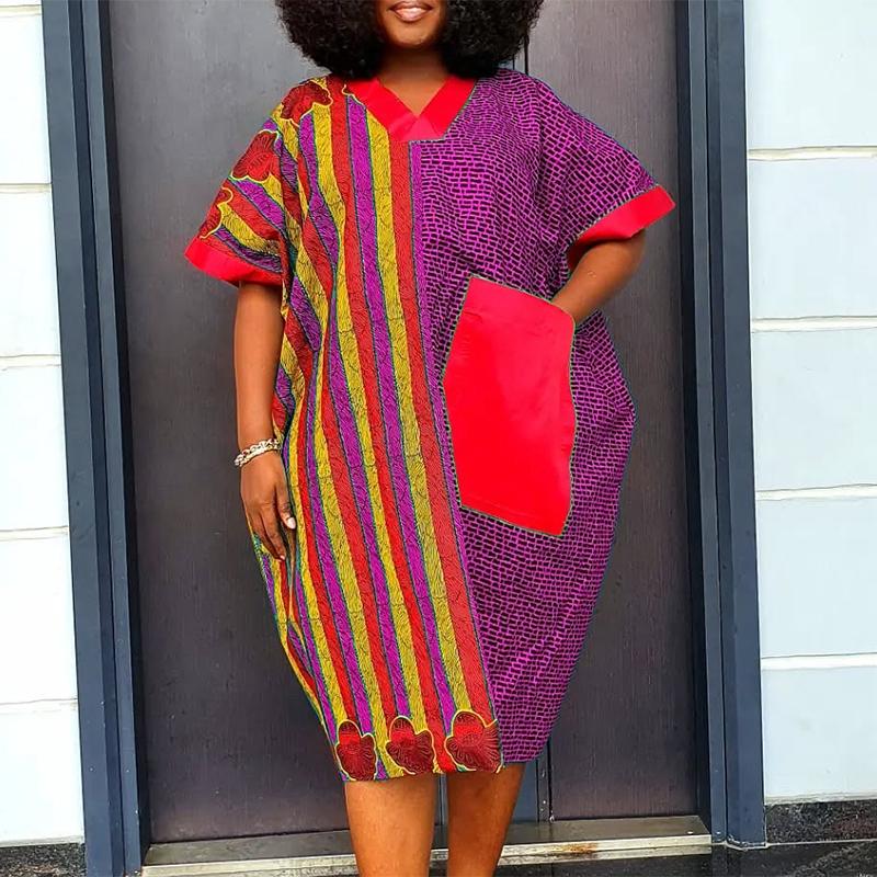 

Свободного размера Женское платье с рукавами «летучая мышь» и цветочным принтом, повседневное мешковатое платье 4XL темно-розовый