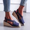 Sandali Estivi da Donna 2026 Zeppa Intrecciata in Paglia Sandali Espadrille Taglie Grandi Scarpe da Donna Sandali Gladiatore Slingback da Donna