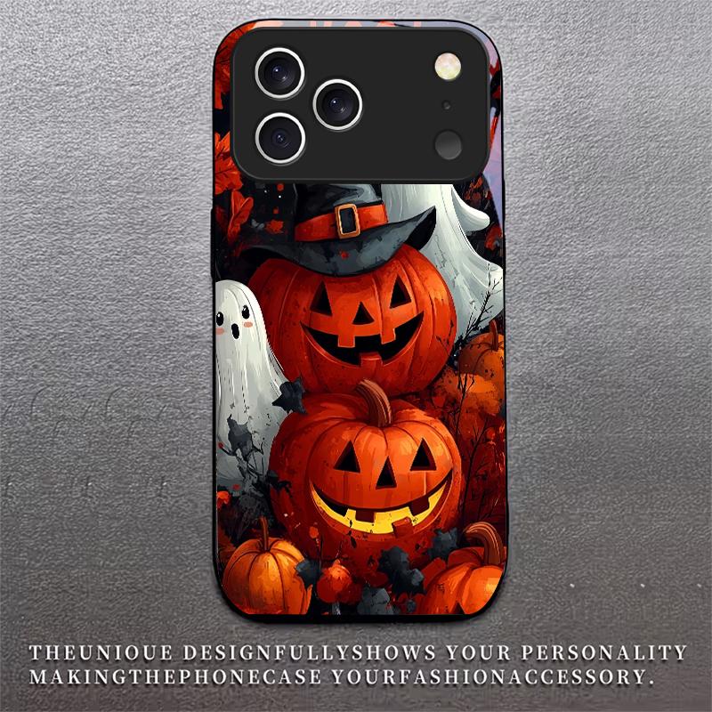 Halloween Boo Vibe For Apple Black Phone Case For iPhone 17 16 15 14 13 12 Mini 11 Pro Max 17 Air 7 8 Plus XR Glass Back Cover