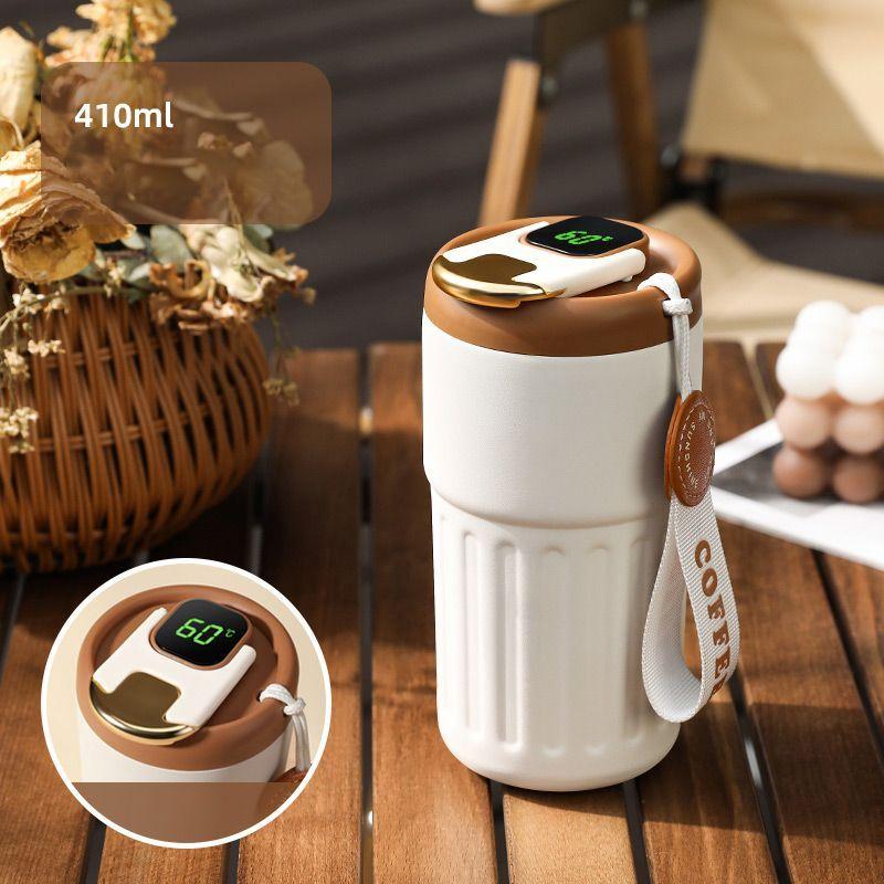 450ml Stainless Steel Coffee Cup Smart LED Temperature Display Thermos Bottle Coffee Mug Travel Mug Insulated Tumbler