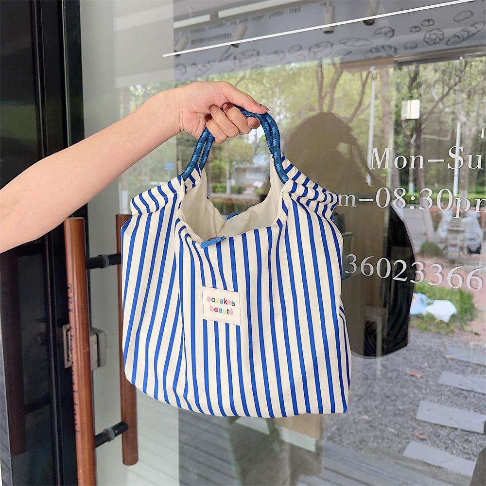 Korean Cartoon Canvas Tote Bag for Women - Large Capacity Handbag for Shopping & Work