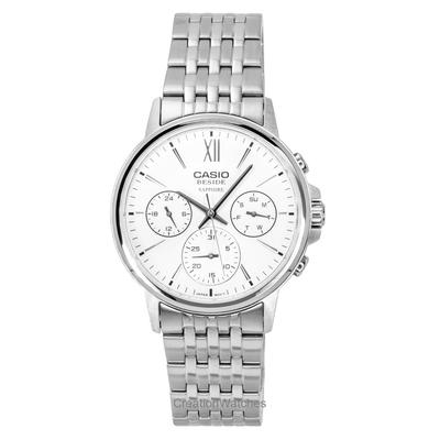 Beside Analog Stainless Steel Silver Dial Quartz BMS-300D-7AV Men's Watch