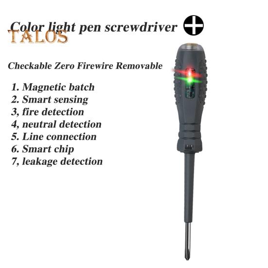 2Pcs High Torque Magnetic Screwdriver Electricity Detector Compact Design Portable Non-Slip Grip Voltage Tester Screwdriver Set