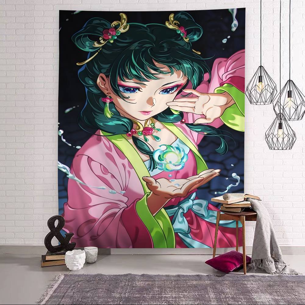 

Maomao Anime The Apothecary Diaries Colorful Tapestry Wall Hanging Hanging Tarot Hippie Wall Rugs Dorm Wall Art Decor 74x94cm(29x37in)