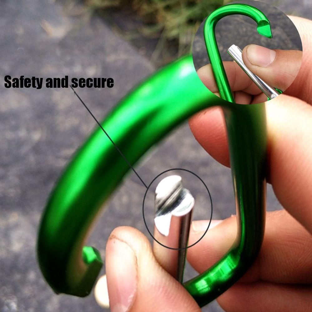 Flerfarget aluminiumsutstyr Legering karabiner Klatreknappspenne nøkkelring Camping Vandring Krok