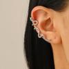 Elegant Diamond Snake Ear Clips - Non-Pierced, Minimalist Fashion, Niche Design