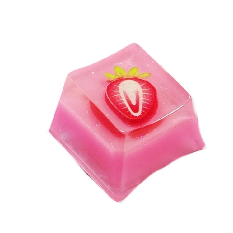 Прозрачная подсветка кейкапа в форме фрукта для механических клавиатур, светящаяся смоляная крышка для замены