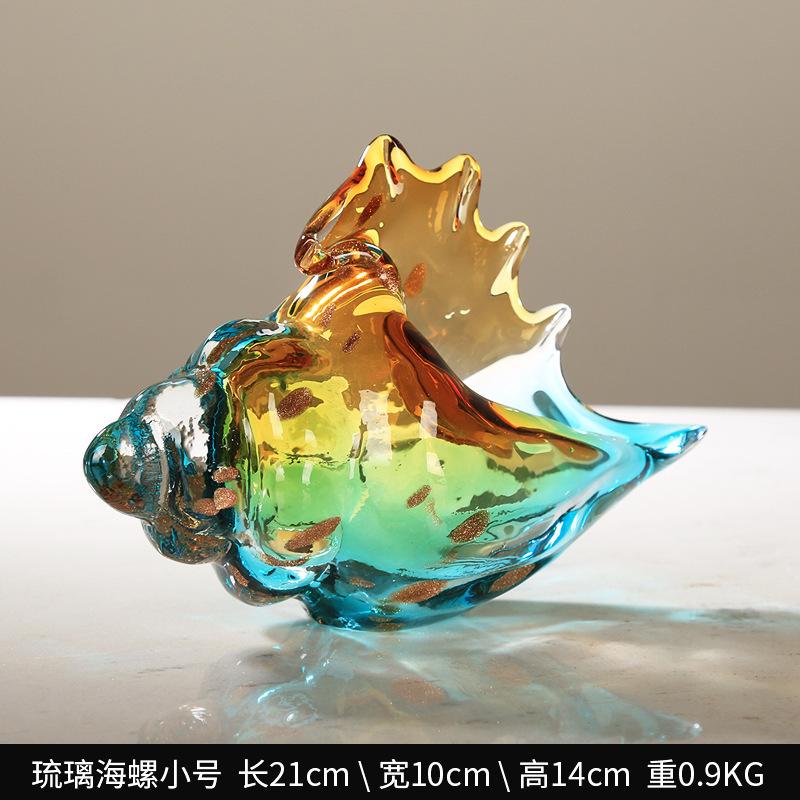 

Glass Colorful Conch Light Luxury Art Decoration Office Living Room Hotel Porch Modern Simple Decoration
