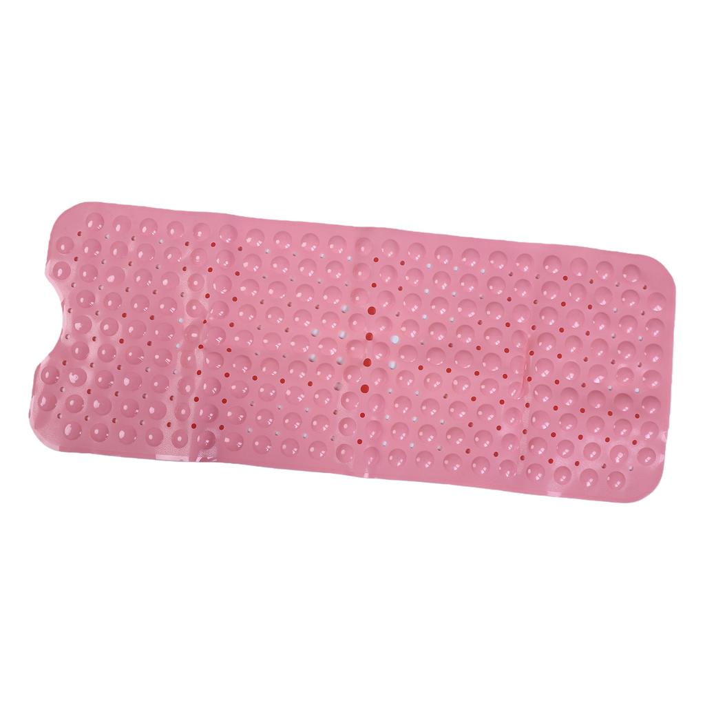 Slip Proof Shower Mat Odourless PVC Flexible Elastic Bathtub Liner Mat with Suction Cup Pink