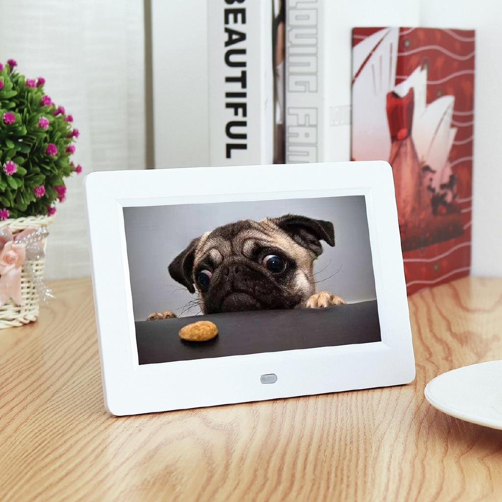 Digital Photo Frame 7 Inch HD TFT-LCD 1024x600 Digital Photo Frame Alarm Clock MP3 MP4 Movie Player