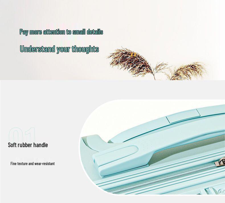 Large Capacity Student Travel Suitcase with Universal Wheels and Combination Lock