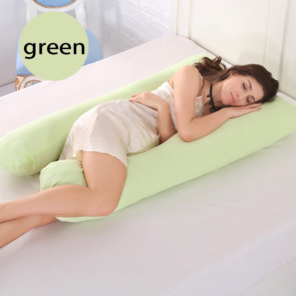 1PC Cotton Pregnant Maternity U-type Pillow Case Sleeping Support Pillow Cover Household Sleeping Support Accessory Tools 70x130cm зелёный 2190₽