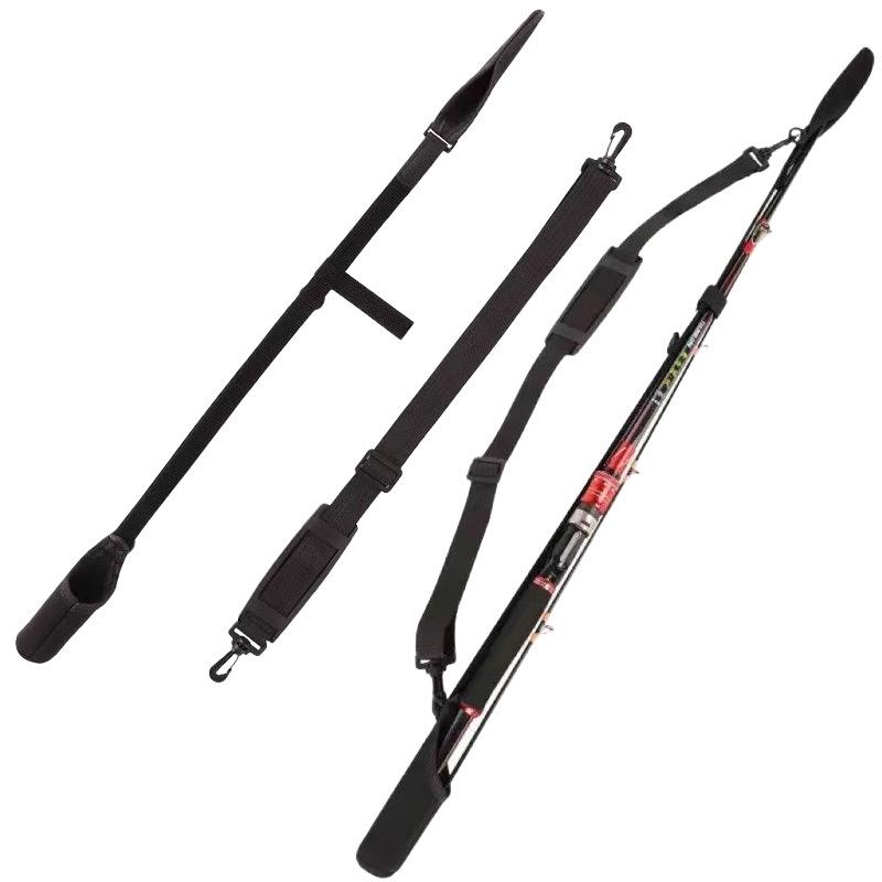 Lure Rod Bundle: Lightweight Fishing Rod with Velcro Protective Sleeve and Adjustable Shoulder Strap.