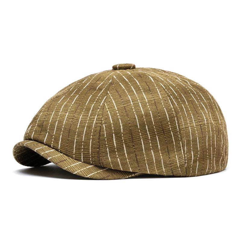 

Мужская шляпа в полоску, солнцезащитный козырек, восьмиугольная кепка, британская кепка, берет, женская кепка-газета