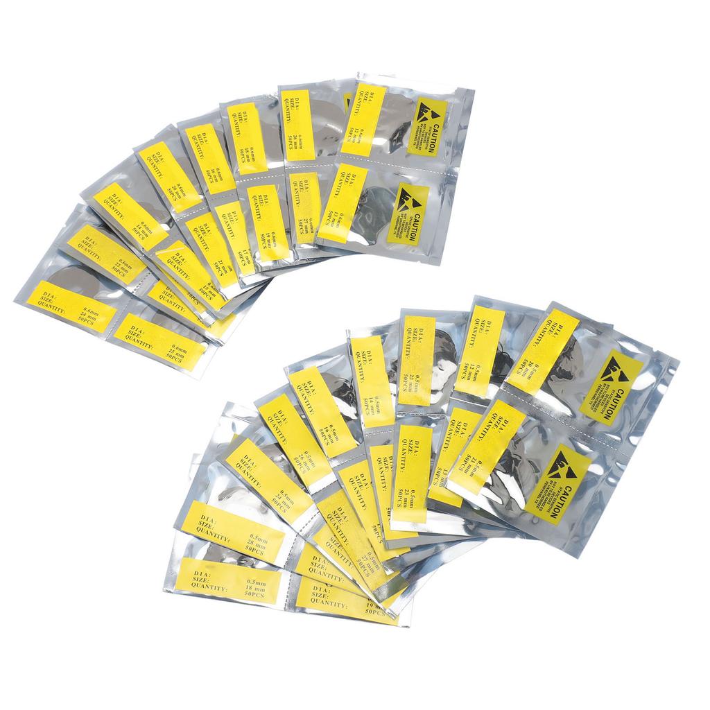 1900PCS O Ring Watch Back Gasket Rubber Washers Set 0.5mm and 0.6mm Thickness 38 Sizes Watch Gaskets Kit Replacement O
