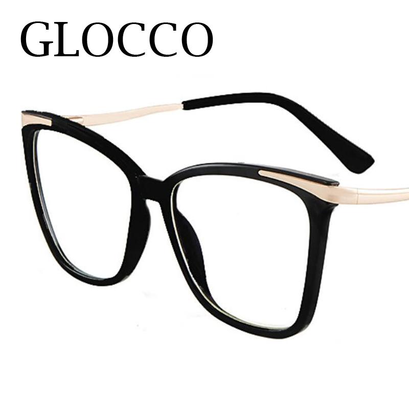 Fashion Women Cat Eye Square Frame Reading Glasses Luxury Brand Designer Gradient Color Oversized Blue Light Blocking Glasses +2