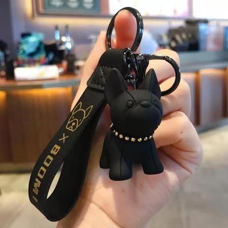 Брелок для ключей из смолы с французским бульдогом