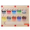 Magnetic Wooden Number Maze: Children's Color Sorting & Counting Board for Early Education and Logical Thinking