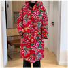Giacca Imbottita a Fiori Invernale Ispessita Calda Vestiti a Pane Giacca Imbottita Giacca con Cappuccio Nord-Est Fiore Grande Taglia Grande Lunga Moda Trendy Uomo