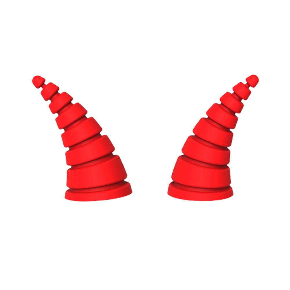 

Чехол на голову, рога, симпатичные декоративные рога, чехол на голову, аксессуар, устойчивый чехол на голову мотоцикла, декоративный чехол на голову, украшение, рог для красный