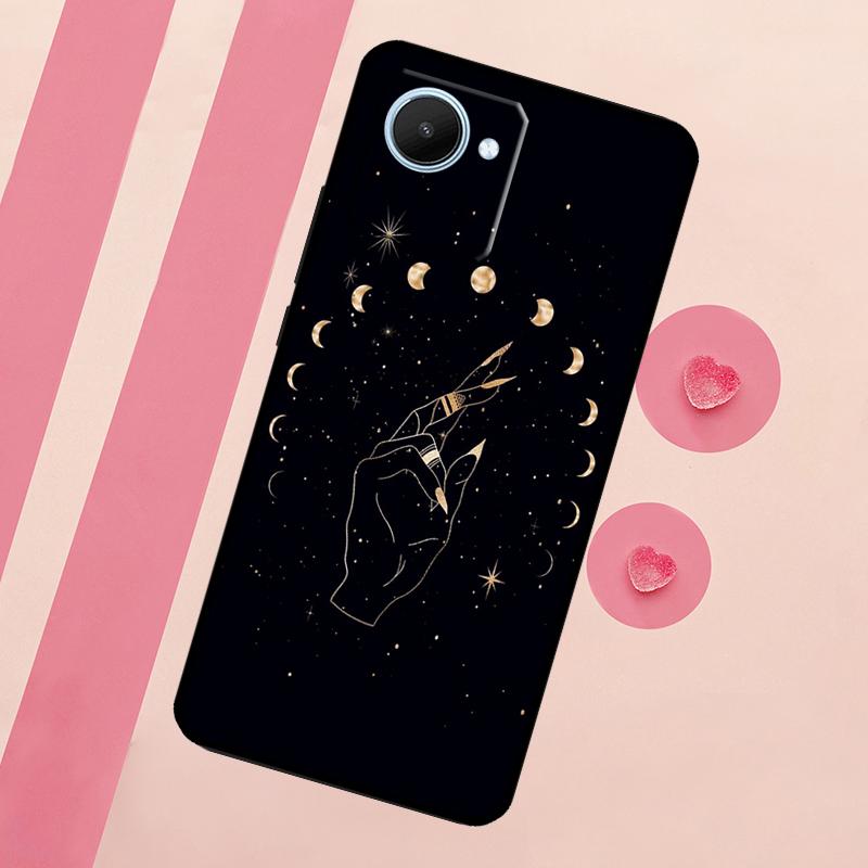 Fortune Telling Moon Stars Hands Art For Realme 15 10 11 12 13 14 Pro Plus C65 C67 C75 C63 C61 C55 C51 C53 C35 GT6 GT7 Pro Case