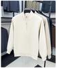Men's Winter Plus Velvet Half-Zip Stand Collar Hoodie - Thick, Solid, Versatile, Fashionable, Warm Top