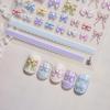Tomoni Sweet Girl Crystal Nail Stickers - Healing Bow Nail Decorations