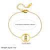 Gold Plated Moving CZ Charm Bracelet, Dainty Adjustable Cable Chain for Women, Elegant Daily Jewelry Gift