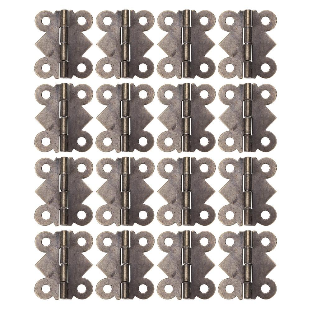 46PCS Bronze Retro Buckle Locks Metal Corner Trim Box Hinges Corner Protectors  Wood Chest