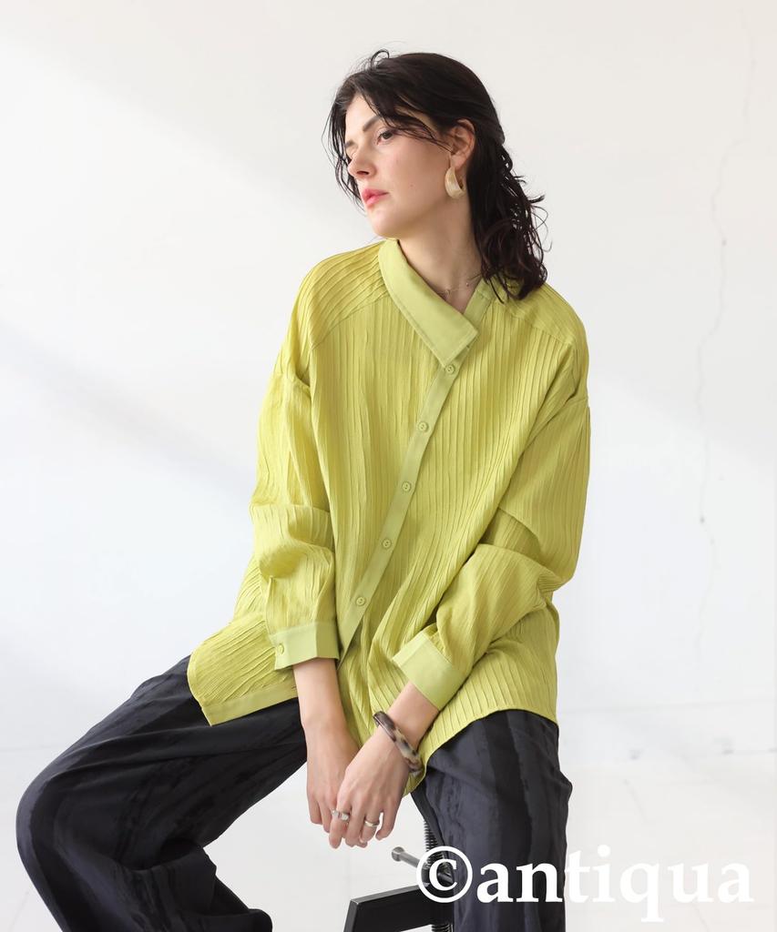 Antiqua Asymmetrical One Size Lime Yellow Women's Shirt, PK-01264, 46,