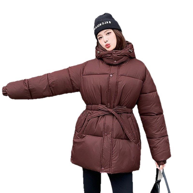 2025 Winter Korean Style Medium-Long Down Cotton Jacket - Thickened Loose Fit Outerwear